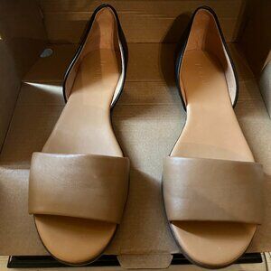J. Crew Leather Peep-Toe Flats